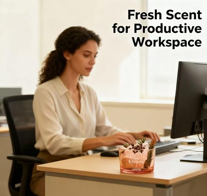 Stone Essential Oil Diffuser Set | Non Electric, Cordless & Waterless Passive Aromatherapy Diffuser with Creative Cup & Mini Plant | for Home, Office Desk, Meditation & Relaxation in Pink