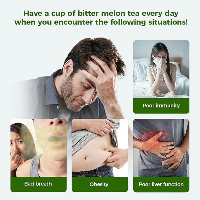 WOTIHA Natural Bitter Melon tea bags 120g. 60 Tea Bags,Natural Healthy Herbal Tea.Non-GMO, Caffeine-Free, Supports Healthy Digestion