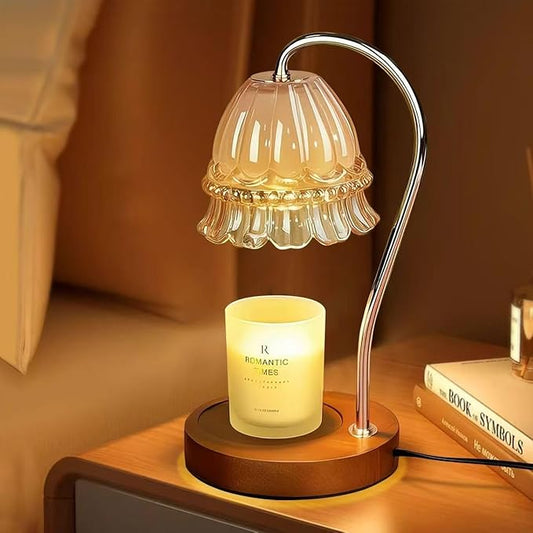GEEZO Fragrance Candle Warmer Lamp,Electric Candle Warmer with Timer & Dimmer,Mom Christmas Birthday Gifts for Women, House Warming Gifts New Home Bedroom Decor