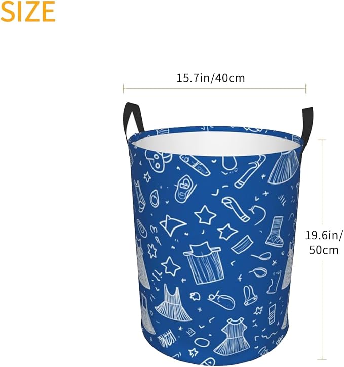 Laundry Basket Colorful Lin Collapsible Large Capacity, Dirty Clothes Basket Durable Lightweight Hamper With Handles Ideal For Clothes, Toys Home Organization19.6in X 15.7in,63L