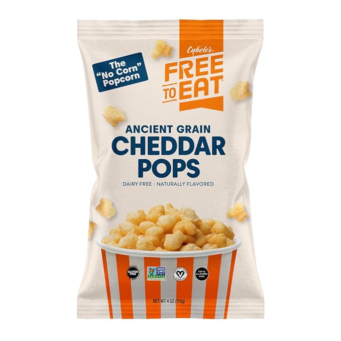 Cybele's Free-to-Eat Ancient Grain Pops - Healthy Snacks, All Natural, Gluten-Free, Vegan, No Preservatives or Additives (Variety Pack 4oz, Pack of 4)
