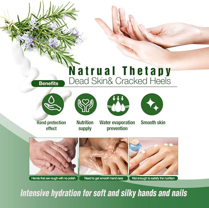 Epielle Nourishing Hand Masks 6 Pairs, Deep Moisturizing Gloves for Dry, Cracked Hands, Repair and Nourish with Hemp & Rosemary Extract, Spa & Self Care Gifts for Women, Korean Skin Care