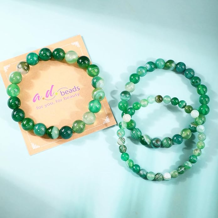 AD Beads 4mm6mm8mm10mm Handmade Bracelet - Natural Gemstone for Peace and Tranquility - Meditation, Yoga, Healing and Energy Gift for Unisex