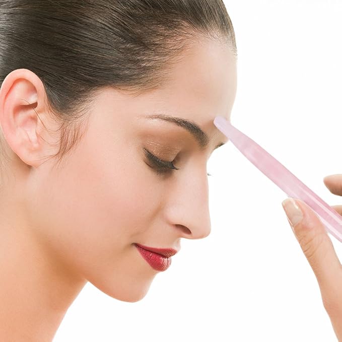 ZJchao Massage Stone Wand Massage Stick, Jade Massage Crystal Wand Gua Sha Scraping Massage Tools Guasha Beauty Tool for Skin Rejuvenation Jade Stone Massage Wand ()