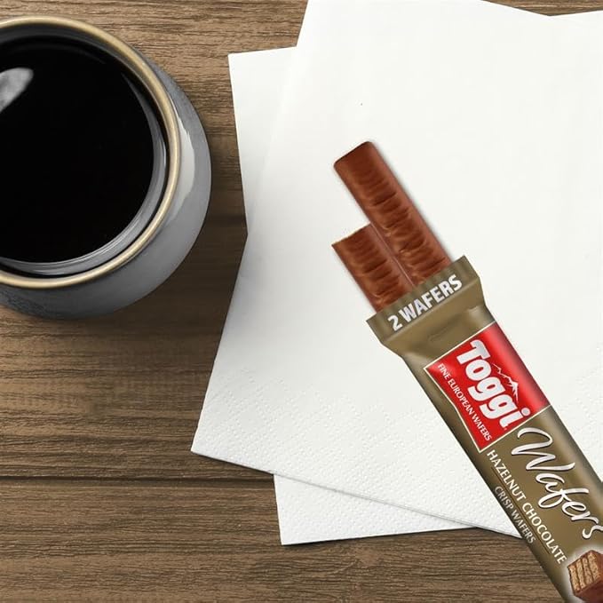 TOGGI Fine European Chocolate Wafers, Variety Snack Box, Milk Chocolate, Dark Chocolate, and Hazelnut (1.75 oz 9 Count)