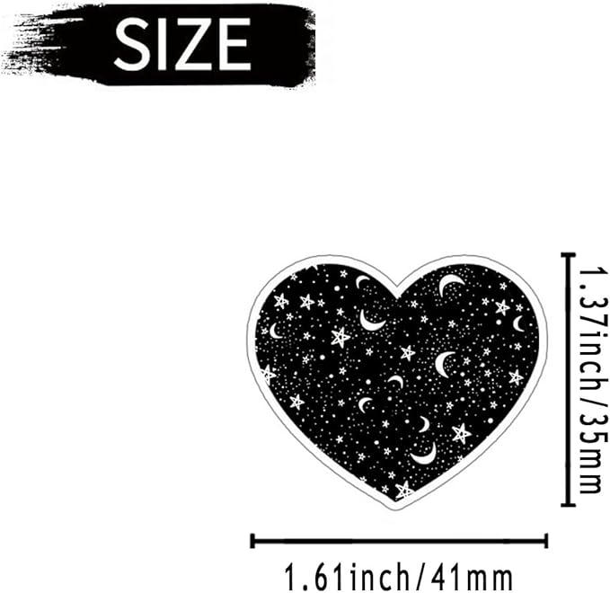 6 Pcs Heart Air Vent Clips, Cute Car Air Fresheners & Decor, Black