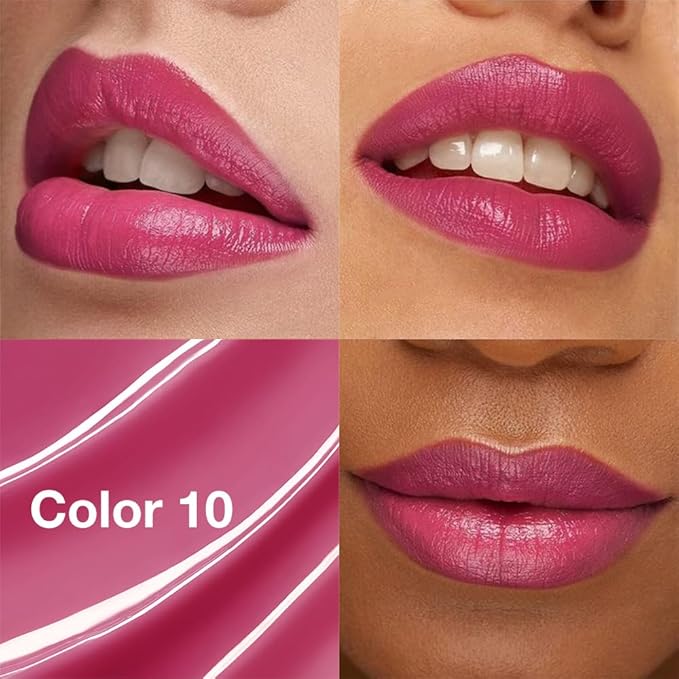 1Pcs Tinted Lip Balm Moisturizing Lipstick – Waterproof Hydrating Matte Lip Balm for Women, Creamy Natural Color Stain for Dry Lips,Soft Matte Finish with Subtle Scent (#10 Rose Pink)