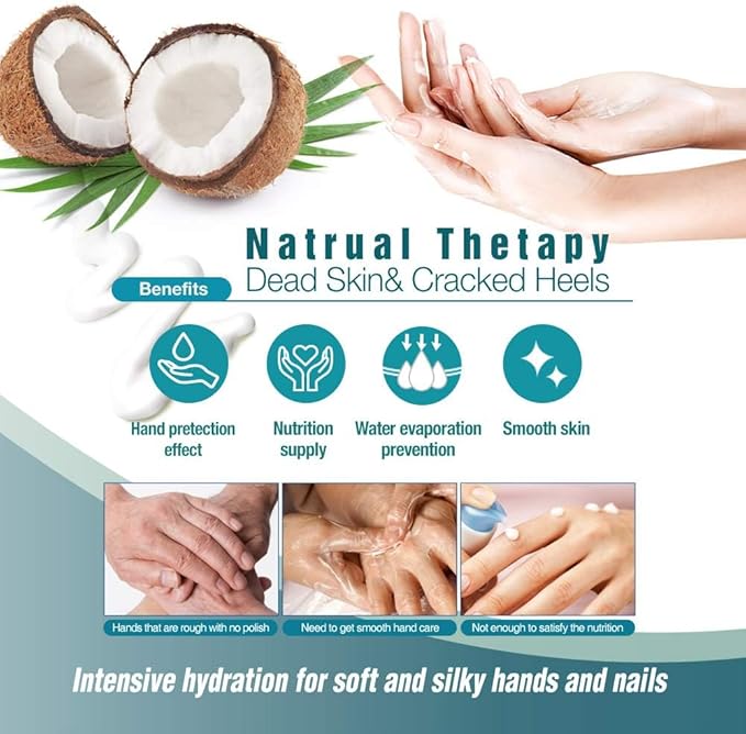 Epielle Intensive Repairing Hand Masks 6 Pairs, Deep Moisturizing Gloves for Dry, Cracked Hands, Repair with Coconut Oil & Milk Extract, Korean Skin Care, Spa Set, Self Care Gifts for Women