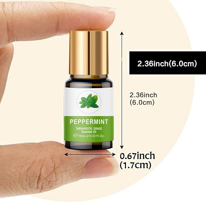 Essential Oils Set for Diffuser, 100% Natural Aromatherapy Essential Oils,12 Single Oils: Lavender, Peppermint & More, Wood Box Gift Set, 10 mL (1/3 oz), for Home Diffusers, Candle