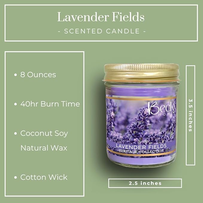 8oz Lavender Scented Candles for Home, 45 Hrs Soy Wax Candle for Stress Relief and Meditation House Aromatherapy Candle Gifts for Men and Women