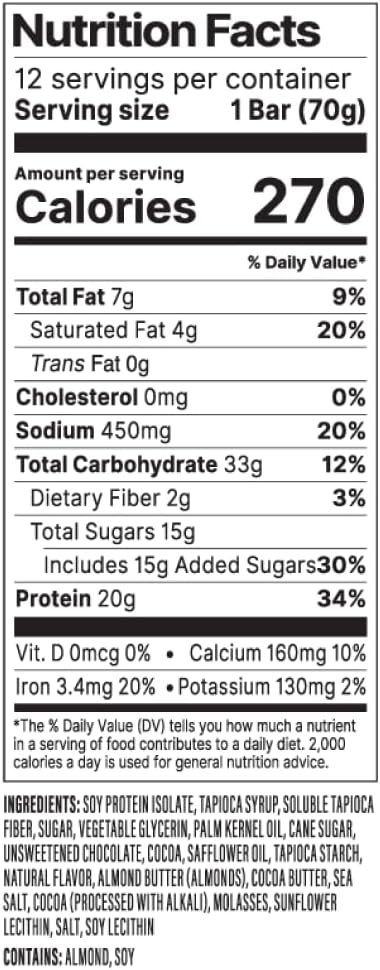PROBAR - PROTEIN Bar, Cookie Dough, Non-GMO, Gluten-Free, Healthy, Plant-Based, Whole-Food Ingredients, Natural Energy (12 Count)