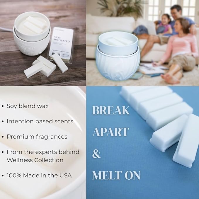 Carolina Stay Motivated Scented Wellness Wax Melts, Wax Melt Warmer Cubes, Long Lasting Scented Wax Warmer Cubes, 4 Pack, 6 Cubes Each - Made in The USA