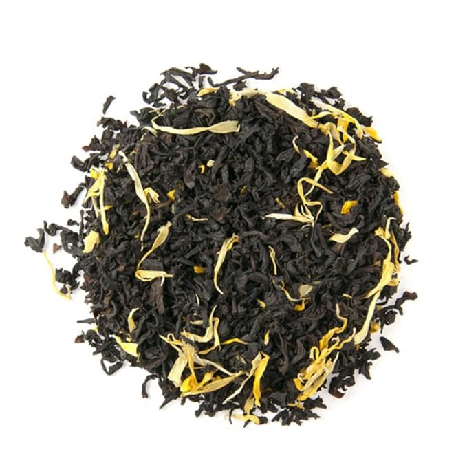 English Tea Store Organic Monks Blend Black Loose Leaf Tea Pouches - 4oz | Fruity Pomegranate Vanilla Grenadine Caramel Notes | Ethical Tea Partnership