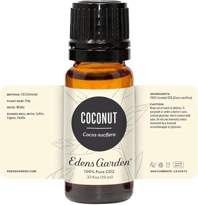 Edens Garden Coconut CO2 Essential Oil- 100% Pure Premium Grade, Undiluted, Natural, Therapeutic, Aromatherapy, The Best for Diffuser, Skin, Face, Hair 10 ml (.33 fl oz)