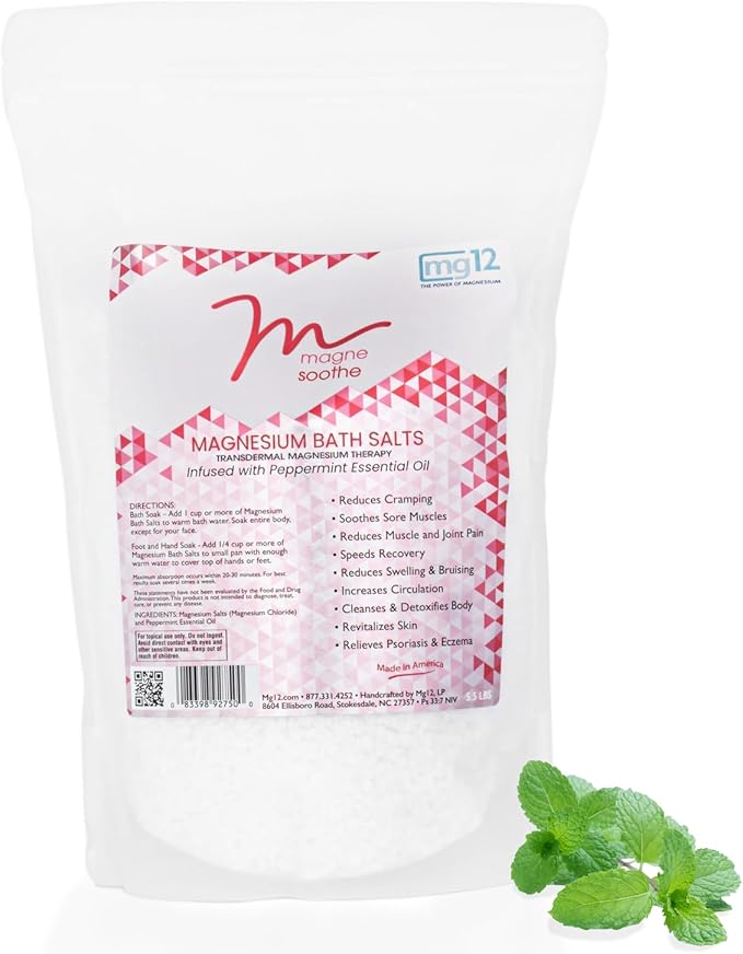 5.5lb MagneSoothe Peppermint Magnesium Bath Salt