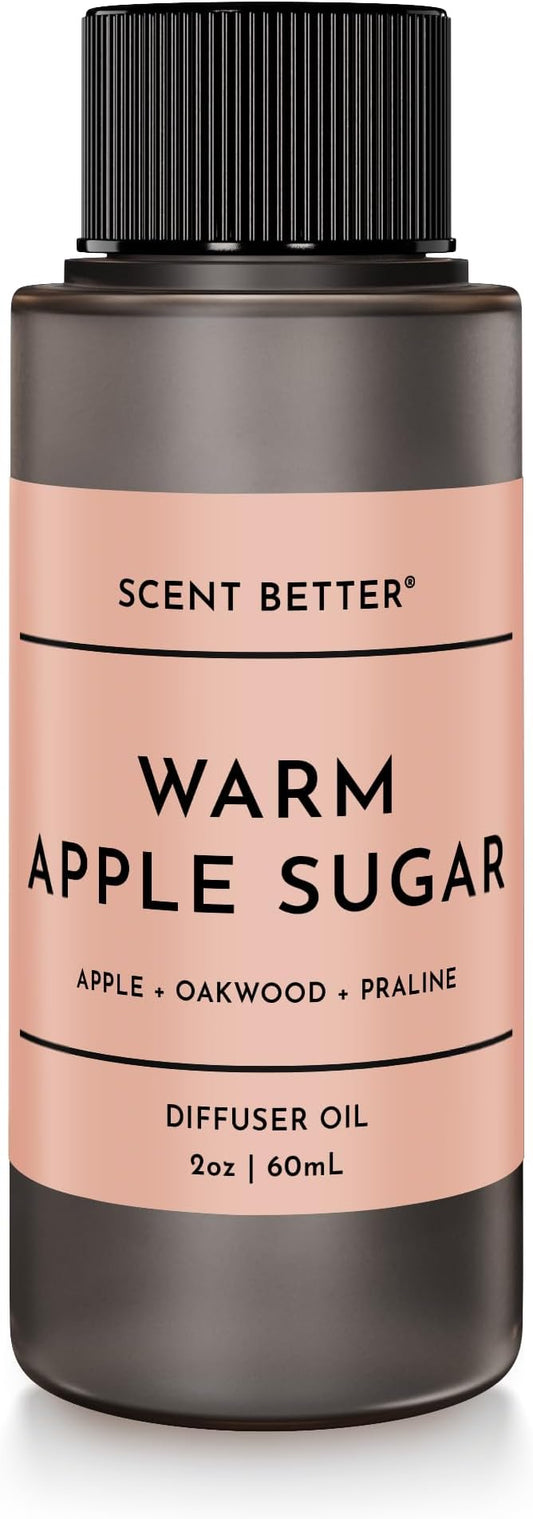 Scent Better Warm Apple Sugar Aroma Essential Oil Blend: an Aromatherapy Blend of Apple, Oakwood, and Praline for Ultrasonic Diffusers & Nebulizers (2 Fl Oz, 60 mL)