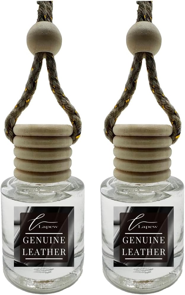 Car Air Freshener Diffuser – 2 Pack Hanging Air Freshener Diffuser (.34 Oz, Genuine Leather)