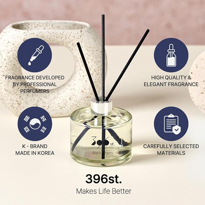 396 st. Reed Diffuser, Red Rose, 200ml(6.7oz) / Reed Diffuser Sets, Home Fragrance, Scented Oils, Home & Bathroom Décor