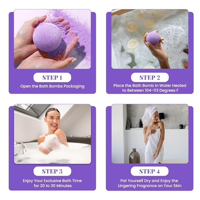 Bath Bombs Gift Set for Women, BODY & EARTH 10 X 3.5 oz Essential Oils Lavender Handmade Birthday Gift Idea for Family, Women, Men, Mothers Day Gifts for Mom