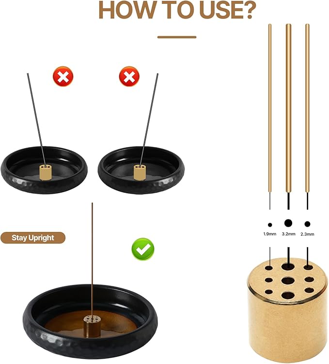 Ceramic Incense Burner,Handmade Incense Stick Incense Burner Reflux Burner,Sage, Coil Incense, Ash Catcher, Smudge Bowl for Yoga Meditation Room Décor,Crack Yellow