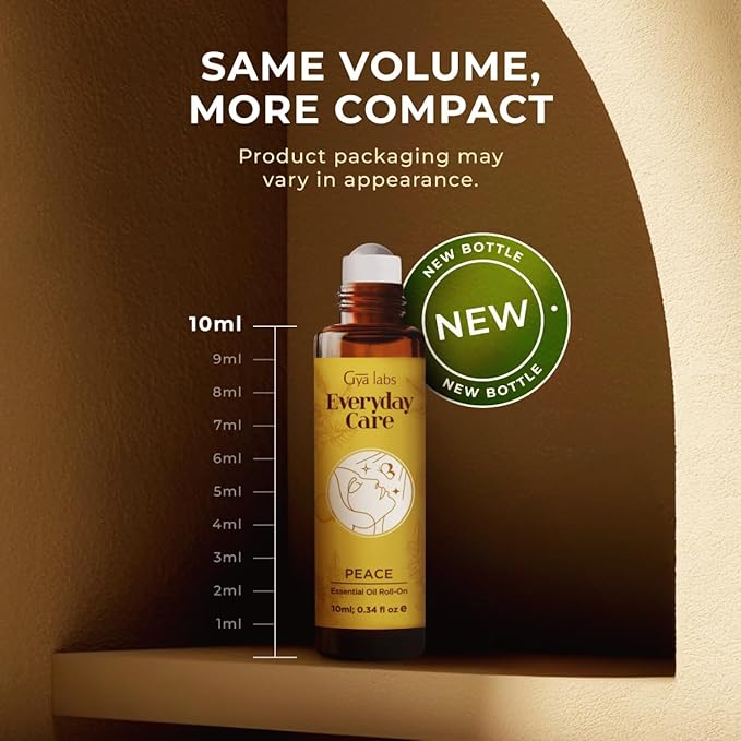 Gya Labs Peace Essential Oil Roll On - 0.34 Fl Oz - Travel Size Roller for Camping, Skin, Aromatherapy Relief, Convenience