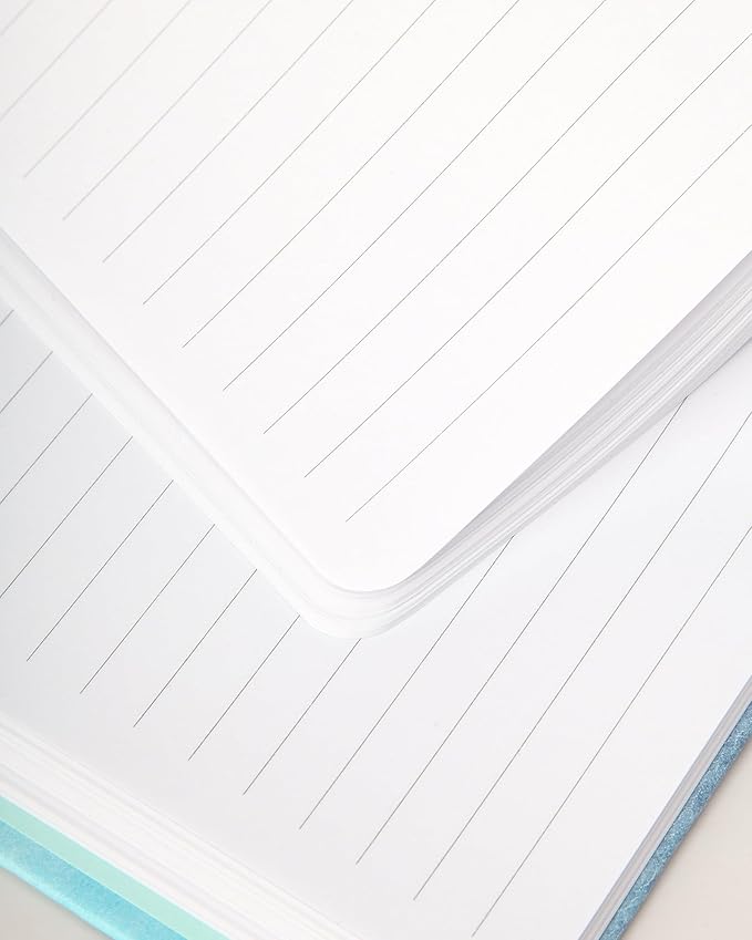 Eccolo Large Lined Journal Notebook, Hardbound Cover, Writing Journal, 256 Ruled White Pages, Ribbon Bookmark, Lay Flat, Desk Size for Work or School (Abstract, 8x10 inches)