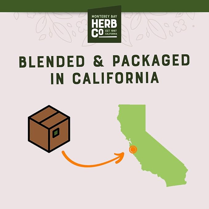 Monterey Bay Herb Co. Hibiscus Zest Tea – 1 lb Loose Leaf | Citrus & Floral Blend with Hibiscus, Lavender, Cloves & Licorice | Caffeine-Free Herbal Tea