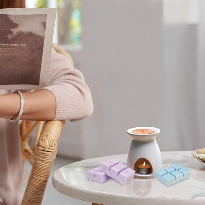 Soy Wax Melts Wax Cubes Strong Scent Wax Melts Variety Fragrance Melts for Vanilla, Lavender, Apple Cinnamon, Citrus, Ocean Breeze, Caramel, Sandalwood, Pumpkin Spice Spa Yoga Relaxing Bath