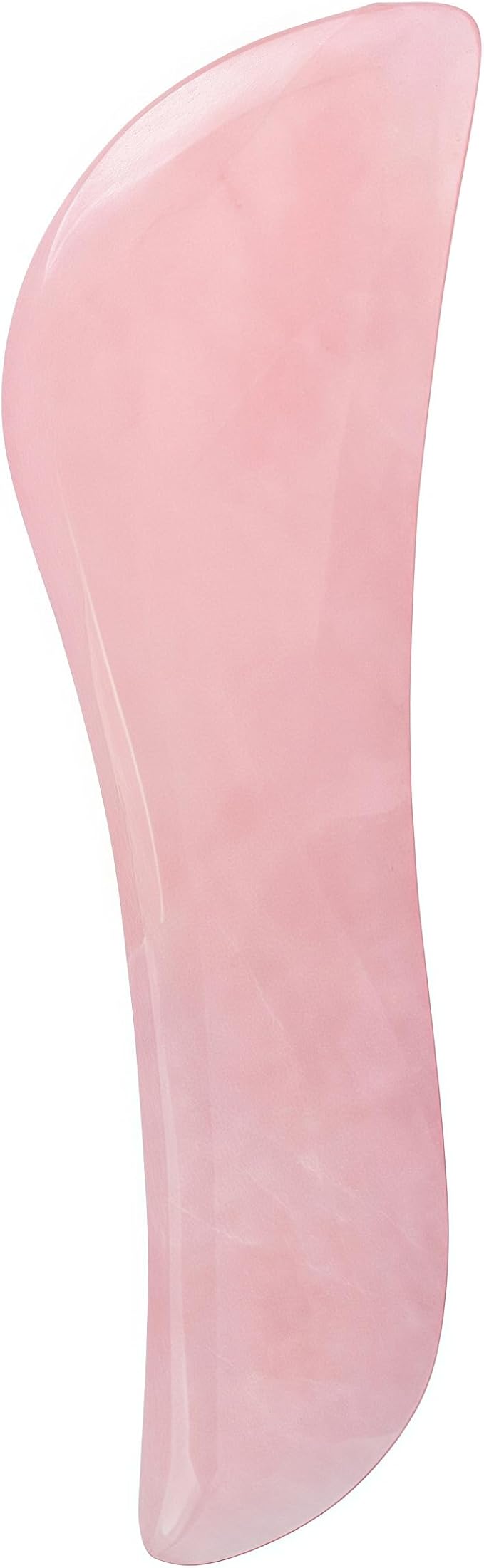 LZLRUN Rose Quartz Jade Roller Real Jade Gua Sha Board Mushroom Massager Face Lifting Tool Facial Guasha Massage Tool (S Shape)