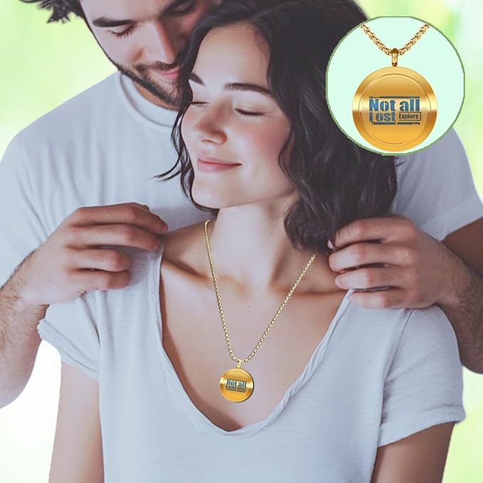 Aromatherapy Diffuser Necklace-alphabet Essential Oil Necklace,Aromatherapy Diffuser Pendant For Men and Women,Portable,Suitable for Yoga,Meditation,Travel,Stress Relief Gift(Gold 30mm)