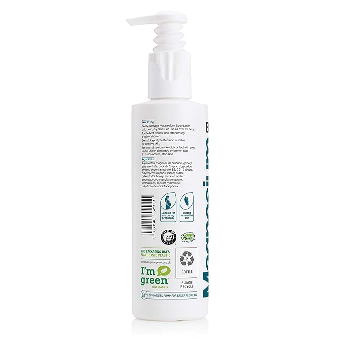 BetterYou Magnesium Body Lotion - Body Cream with Magnesium And Shea Butter - Softens Skin, Relaxes Muscles - Nourishing And Lightweight - 6.08 oz