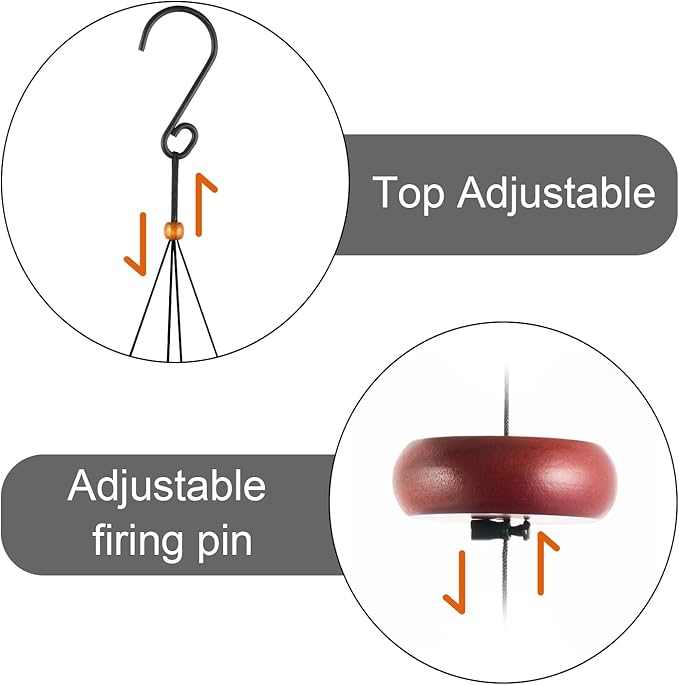 Large Wind Chimes for Outside – 37" Aluminum Windchimes Outdoors for Garden, Patio Decor, Memorial Gifts for Mom, Sympathy Gift for Loss of Loved One, Sister Gifts for Birthdays, Mother's Day(Black)