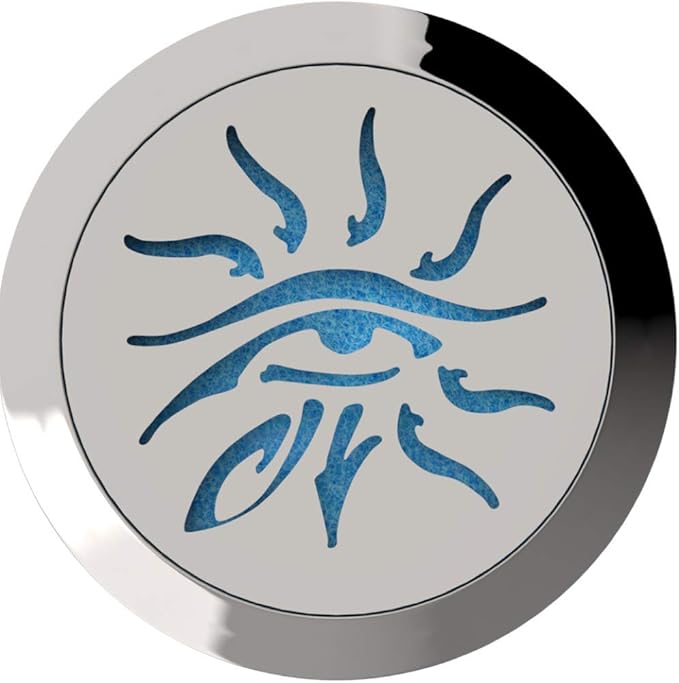 Wild Essentials Wisdom Eye Necklace Essential Oil Diffuser Kit with Lavender, Lemongrass, Peppermint, Orange Oils, 12 Refill Pads, Calming Aromatherapy Gift Set, Customizable Color Changing, Perfume