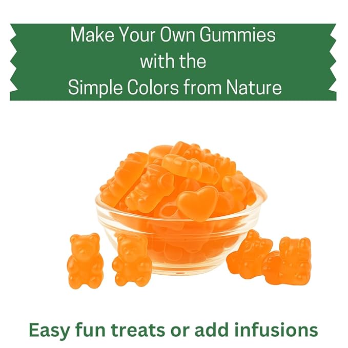 Simple Mixes Natural Gummy Mix, Healthy Snack, Dye-Free, No Gluten or Fat, Kosher, (3 Pack, Orange)