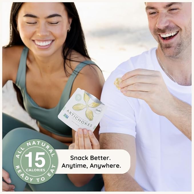 POSHI Artichoke Hearts with Basil and Thyme – Ready-to-Eat Snack Pack – Vegan, Keto, Low Carb, Gluten Free, Non-GMO (10 Pack, 1.58 oz)