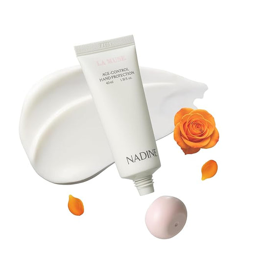 LA MUSE Age-Control Hand Protection | Nadine(White TubeRose) Scent | Luxury Perfumed Hand Cream for Women | Shea Butter Nourishes & Protects Dry, Aging Hands | Fast-Absorbing & No Grease, Silky Finish