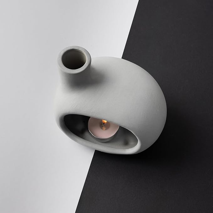 Terracotta Palo Santo Holder - Modern Incense Burner, Cone Burner, Tabletop Fireplace - Purify and Energize Your Home with Fragrant Palo Santo Wood, Sage - Perfect for Meditation and Yoga