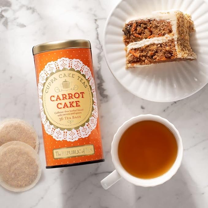 The Republic of Tea - Carrot Cake Cuppa Cake Herbal Tea, 36 Tea Bag Refill