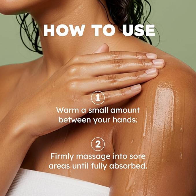 KUKKA Sore Massage Oil for Massage Therapy & Sore Muscles - 6.76 Fl Oz - Non-Greasy Oil for Deep Relaxation & All Skin Types - Suitable for Men & Women