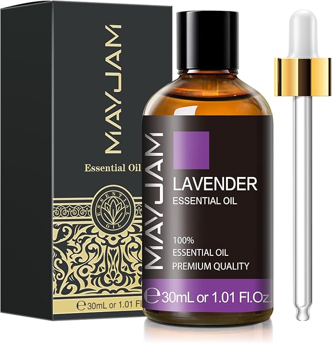 Lavender Essential Oil 30ML/ 1.01FL.OZ, MAYJAM Pure Aromatherapy Lavender Oil for Massage, Diffuser, Soap Making, Long Lasting Scents