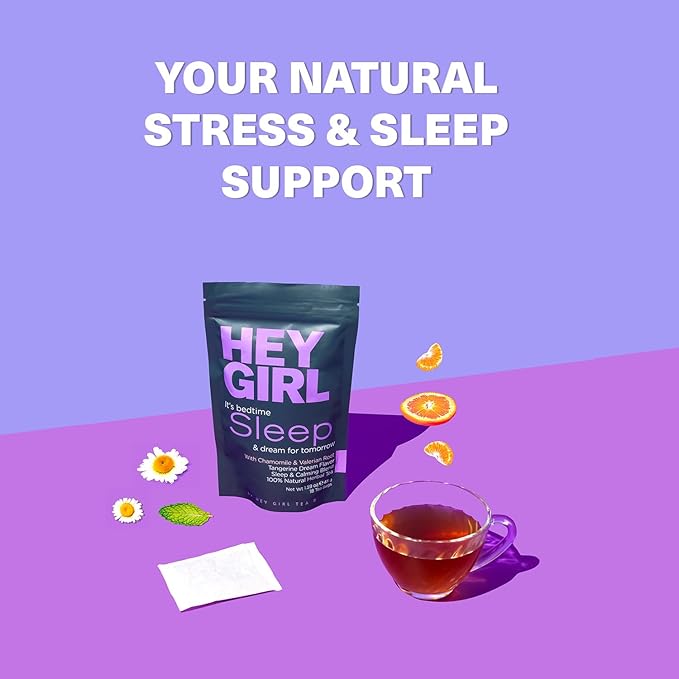 Sleep Tea for Bedtime - Calming Sleepytime Herbal Tea w/Valerian Root, Chamomile, Passion Flower, Lemon Balm - Relaxing Natural Nighty Night Sleeping Tea - Relaxation Self Care Gifts for Women
