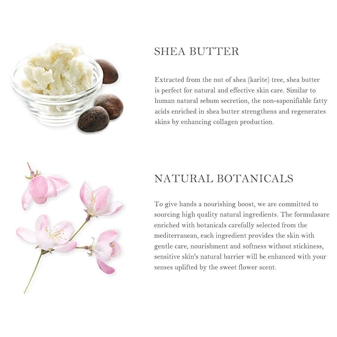 BODY & EARTH # LOVE Hand Cream Gift Set, Hand Lotion Sets for Mothers Day Gifts, Hand Care Set with Shea Butter, Travel Size Lotion Set for Women, 2 Hand Cream & Exfoliating Cream, Birthday Gifts Box