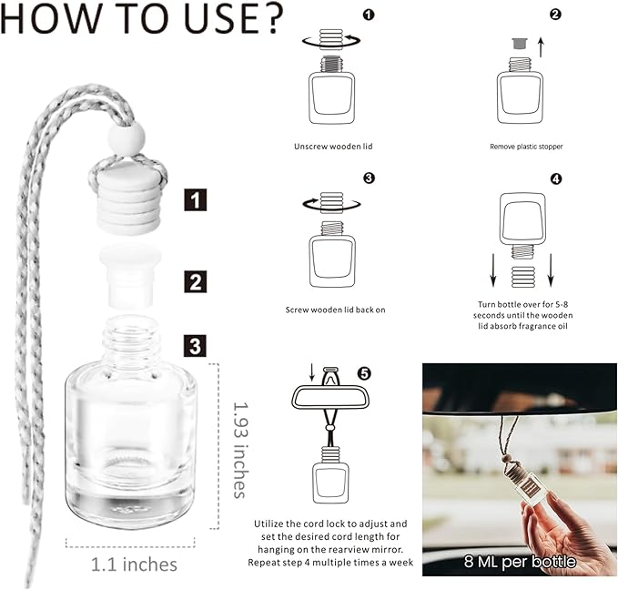 Car Air Freshener Hanging 2 Pack, Air Freshener Diffuser for Cars, Air Fresheners Diffuser oil For Car,Car Air Freshener For Women