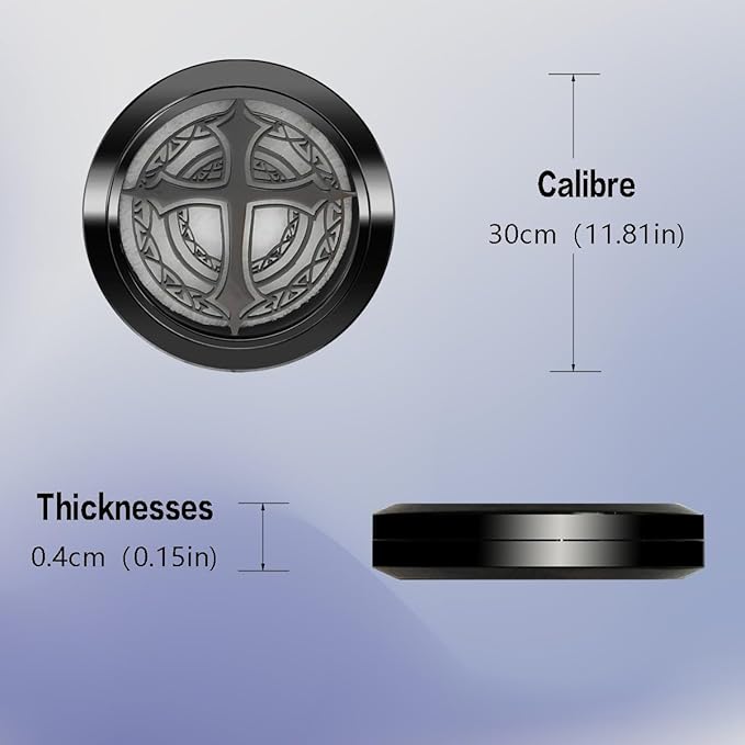 Aromatherapy Diffuser Necklace-Cross Essential Oil Necklace,Aromatherapy Diffuser Pendant for Men and Women,Portable,Suitable for Yoga,Meditation,Travel,Stress Relief Gift(Black 30mm)