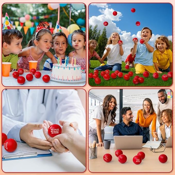 54PCS Motivational Stress Balls for Adults and Kids - Stress Balls Bulk Soft Sponge Squeeze Toys with Inspirational Quotes | Office Classroom Stress Relief Gifts | Anxiety Relief Fidget Toys