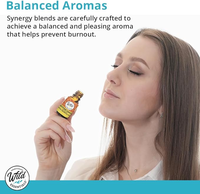 Wild Essentials Relax 100% Pure Essential Oil Synergy Blend 2 Pack - 10ml, Therapeutic Grade - Stress Ease, angst, Mood, Sleep, Calming, Mindfulness, Meditation, Made in The USA