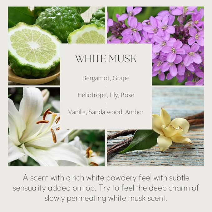 396 st. Peony Flower Reed Diffuser, White Musk, 200ml(6.7oz) / Reed Diffuser Sets, Home Fragrance, Scented Oils, Home & Bathroom Décor