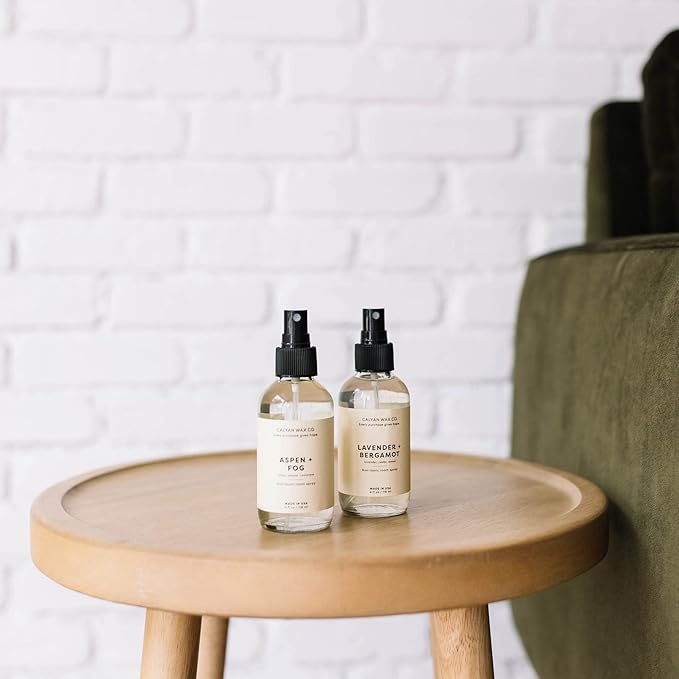 Calyan Wax Co. Non Toxic Room Spray, Lavender + Bergamot Air Freshener, Non Aerosol Natural Room Mist, Aromatherapy Spray with Essential Oils, 4fl oz
