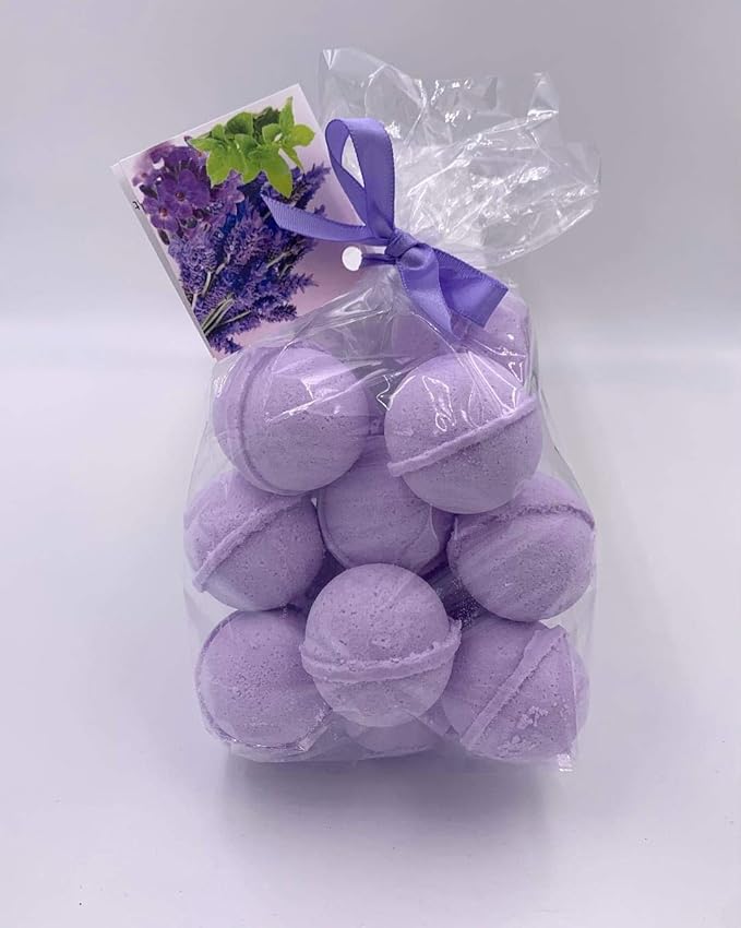 Spa Pure Lavender Vanilla Bath Bombs - Made with Shea Butter - Ultra Moisturizing and Best for All Skin Types - Each 1 oz - (14 Count in Pack 1)