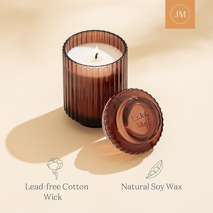 LA JOLIE MUSE Tomato & Vine Candle, Scented Candles for Home, Candle Gifts for Women & Men, Glass Jar Candle, 40 Hours Burning Time, 7oz